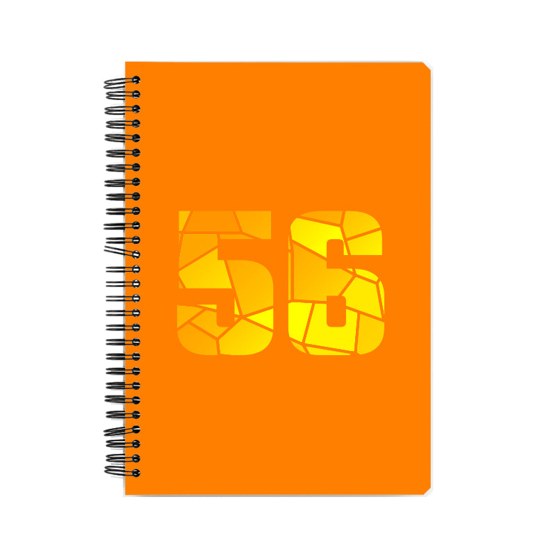 56 Number Notebook (Orange, A5 Size, 100 Pages, Ruled, 6 Pack)