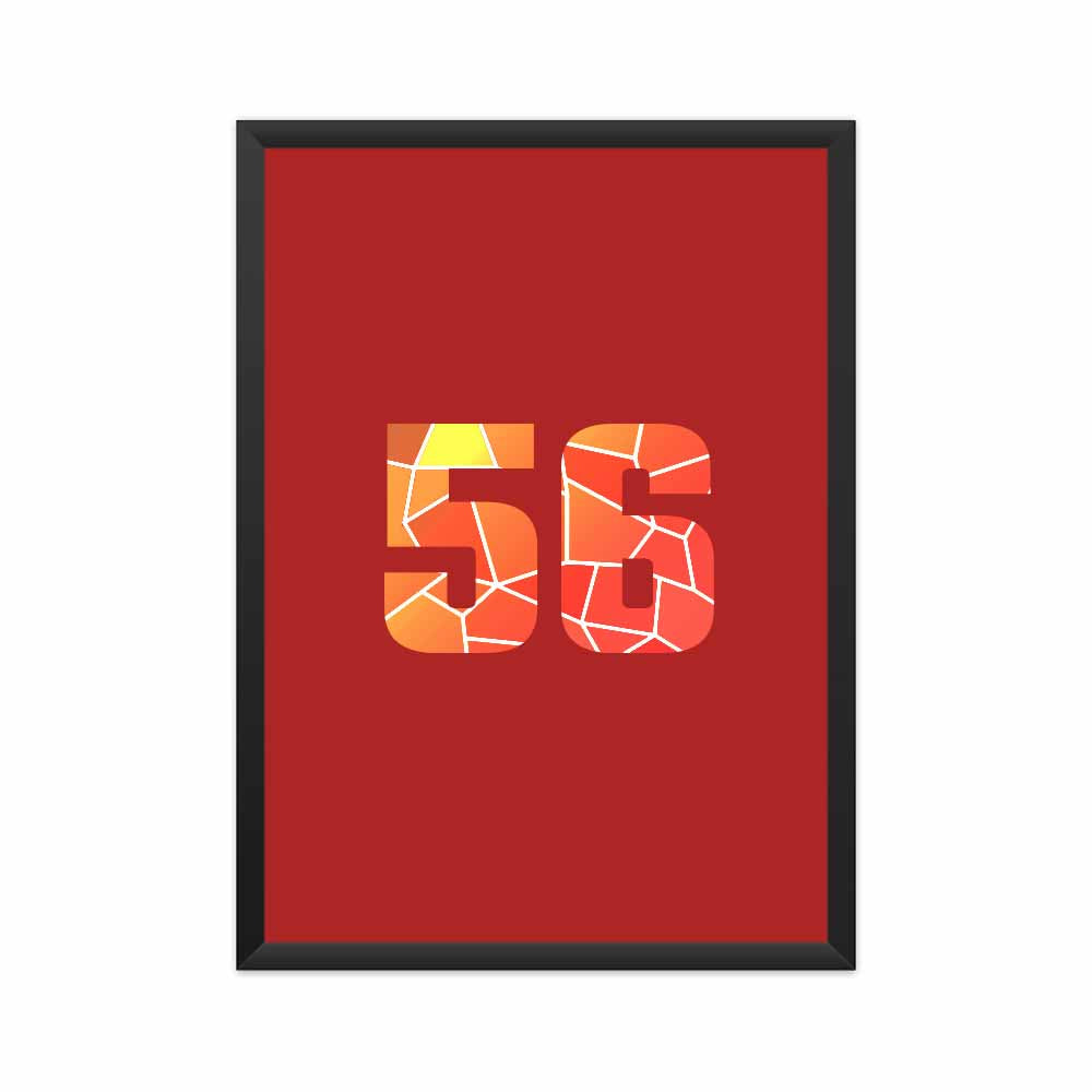 56 Number Framed Poster