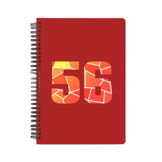 56 Number Notebook (Red, A5 Size, 100 Pages, Ruled, 6 Pack)