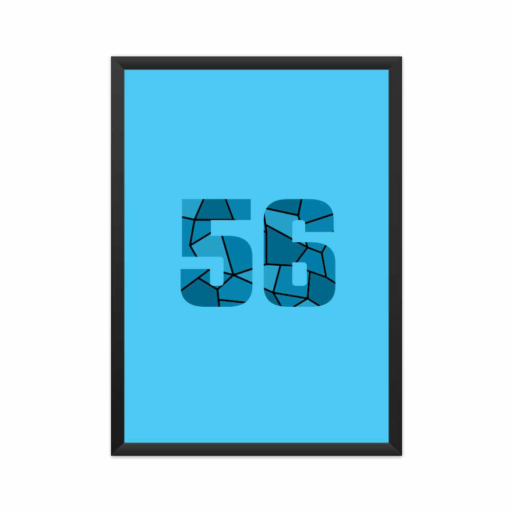 56 Number Framed Poster