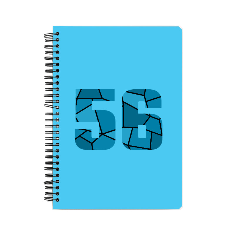 56 Number Notebook (Sky Blue, A5 Size, 100 Pages, Ruled, 6 Pack)