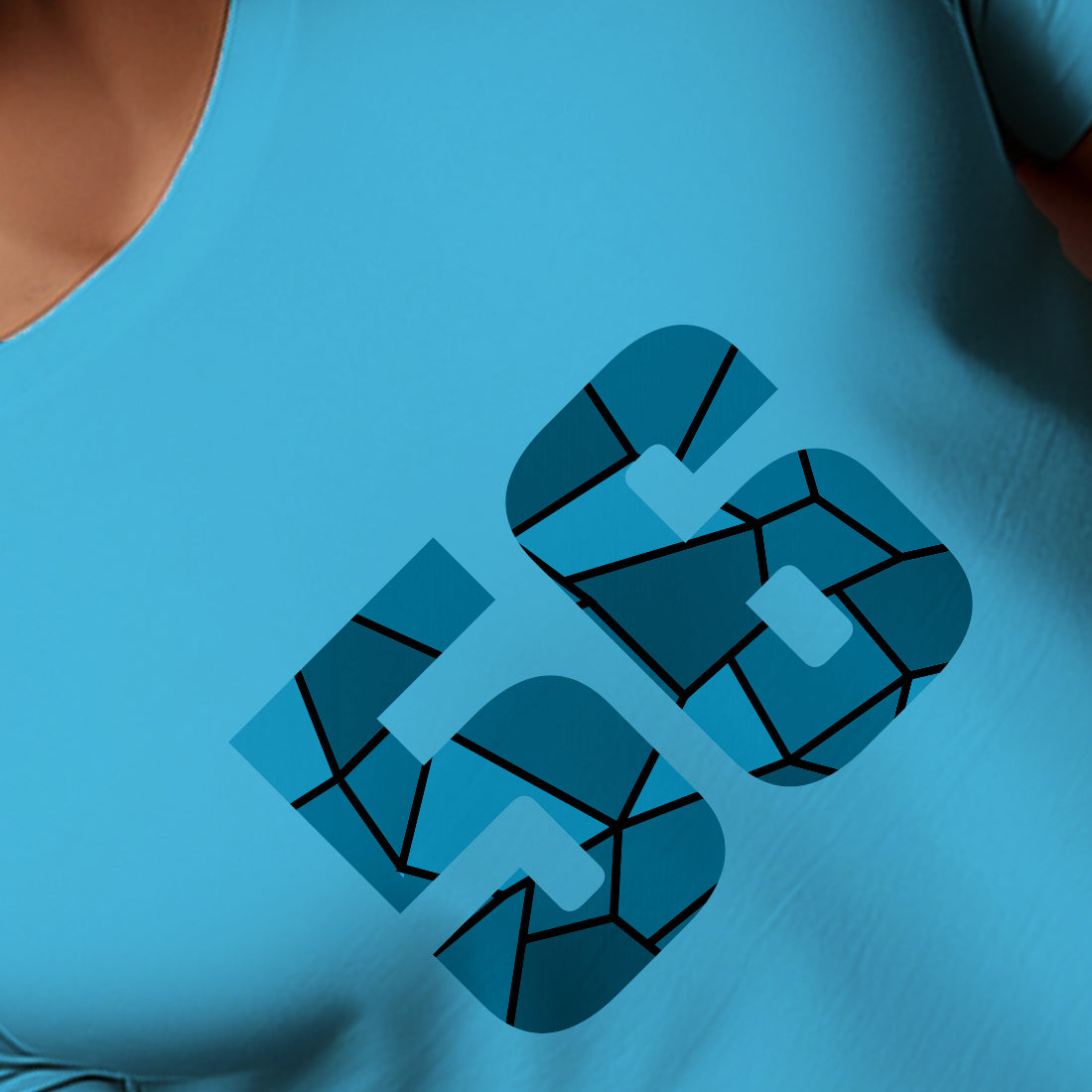 56 Number Men Unisex T-Shirt | Custom Number Graphic Tee (Sky Blue)