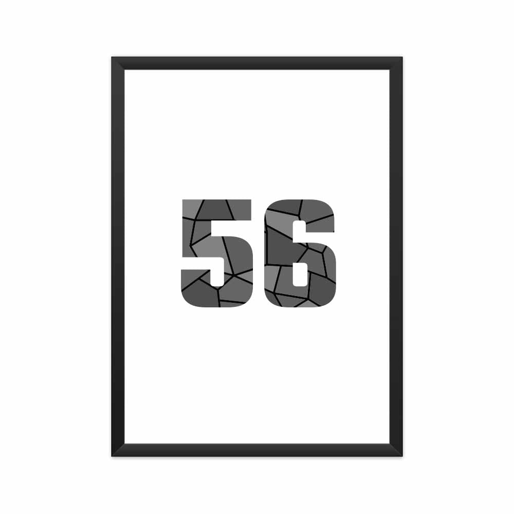 56 Number Framed Poster