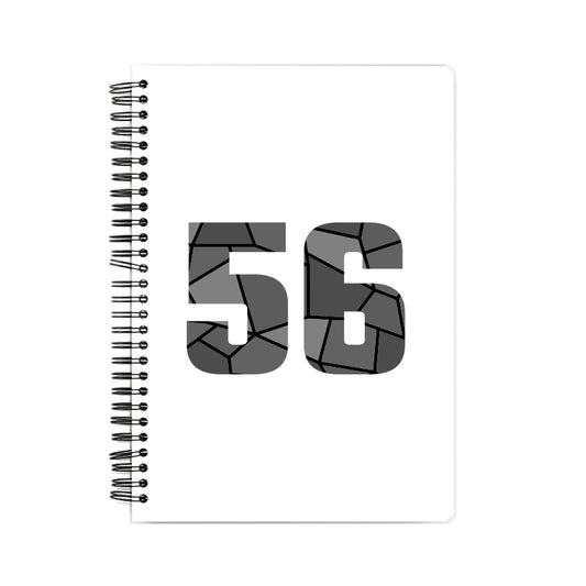 56 Number Notebook (White, A5 Size, 100 Pages, Ruled, 6 Pack)