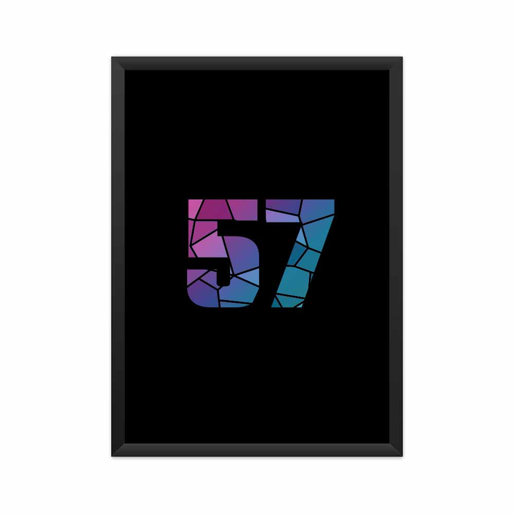 57 Number Framed Poster