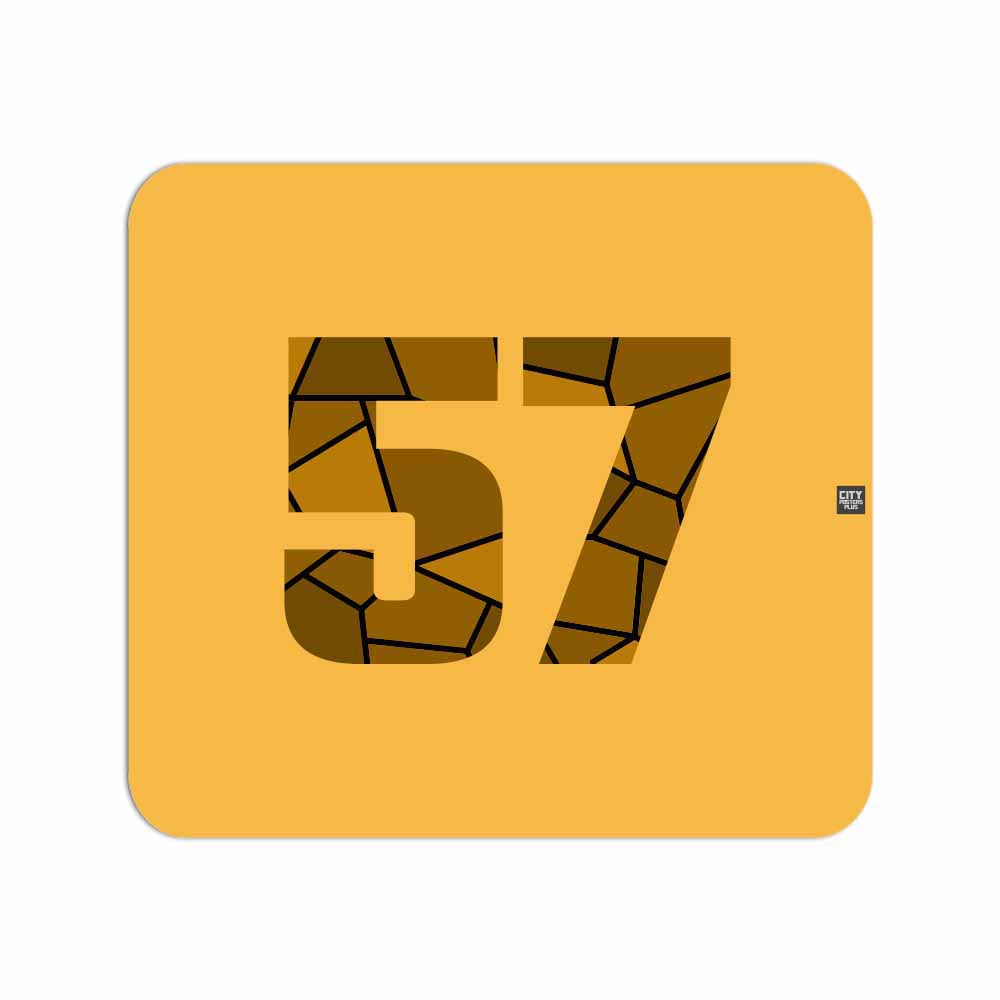 57 Number Mousepad (Golden Yellow)