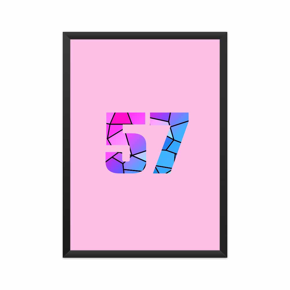 57 Number Framed Poster