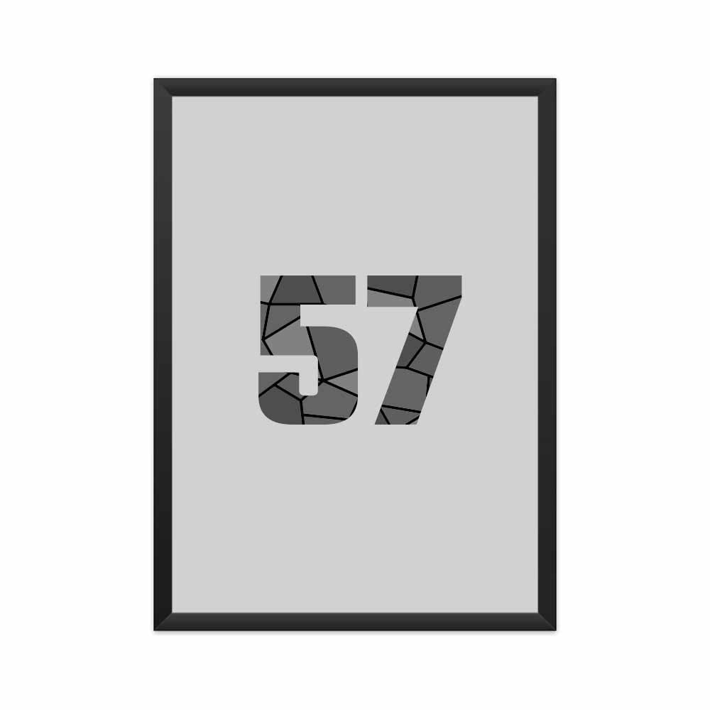 57 Number Framed Poster