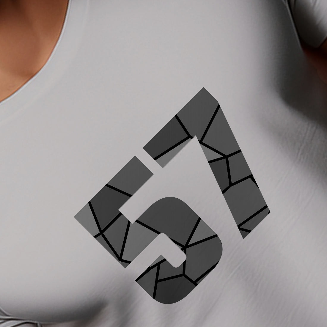 57 Number Men Unisex T-Shirt | Custom Number Graphic Tee (Melange Grey)