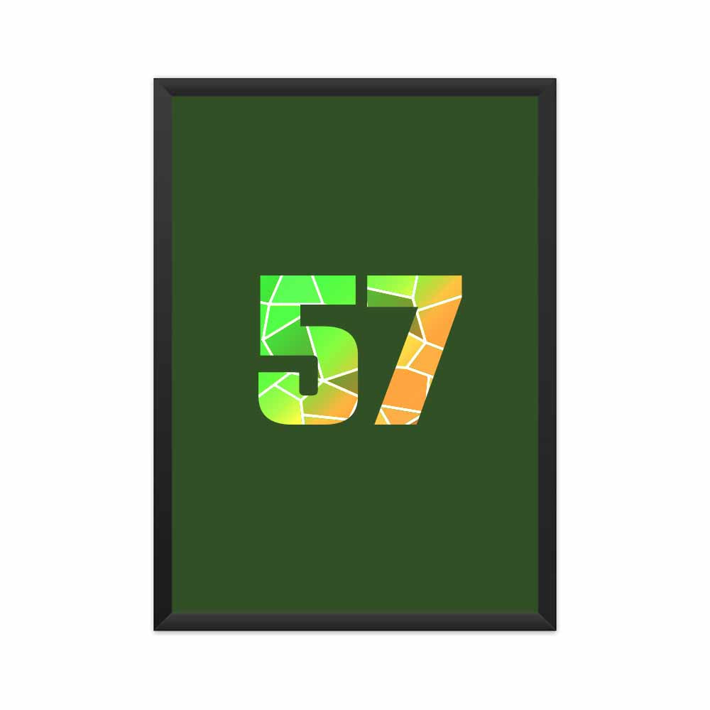 57 Number Framed Poster