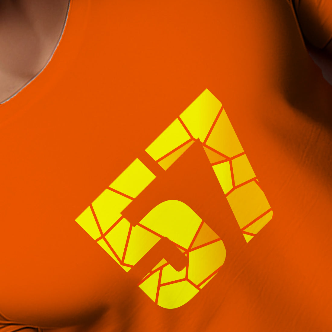 57 Number Men Unisex T-Shirt | Custom Number Graphic Tee (Orange)