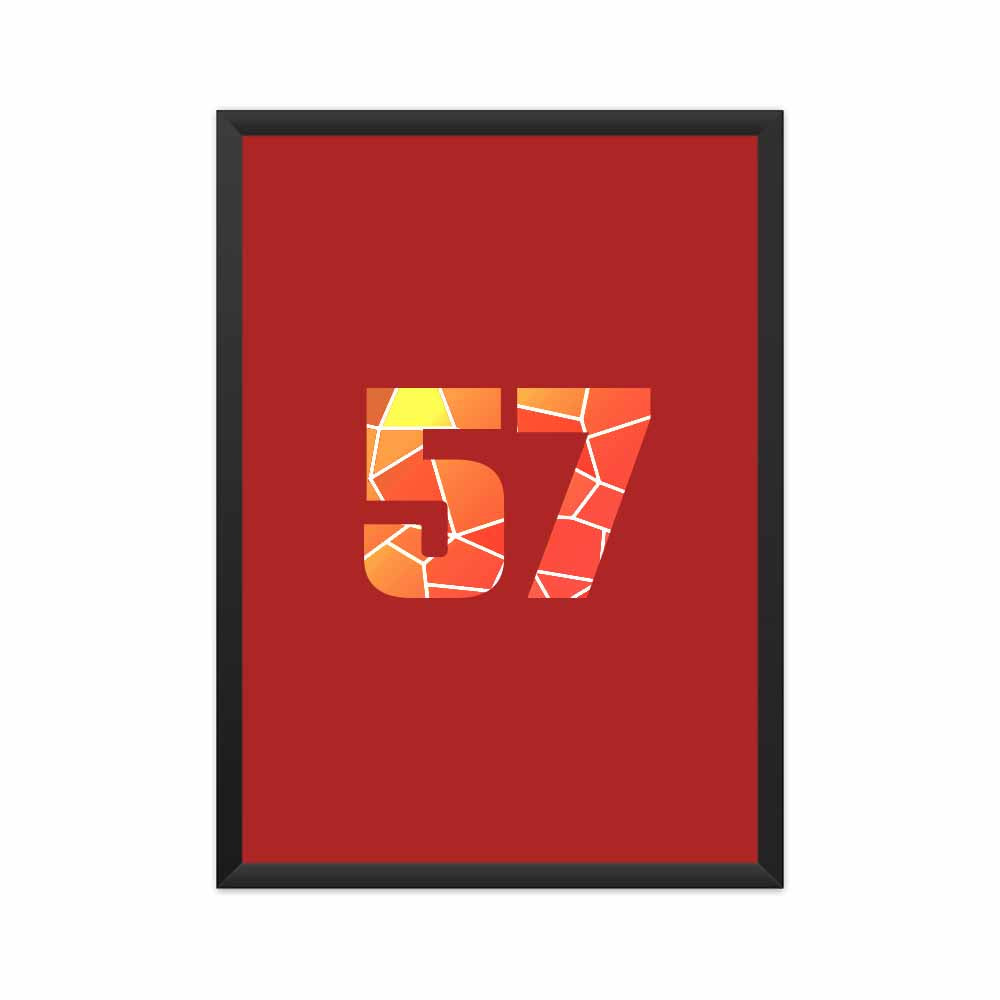 57 Number Framed Poster