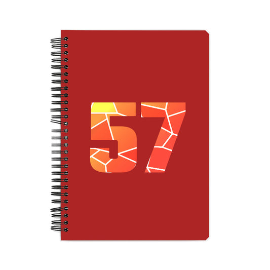 57 Number Notebook (Red, A5 Size, 100 Pages, Ruled, 6 Pack)