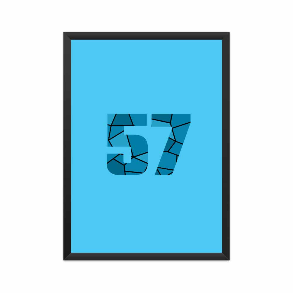 57 Number Framed Poster