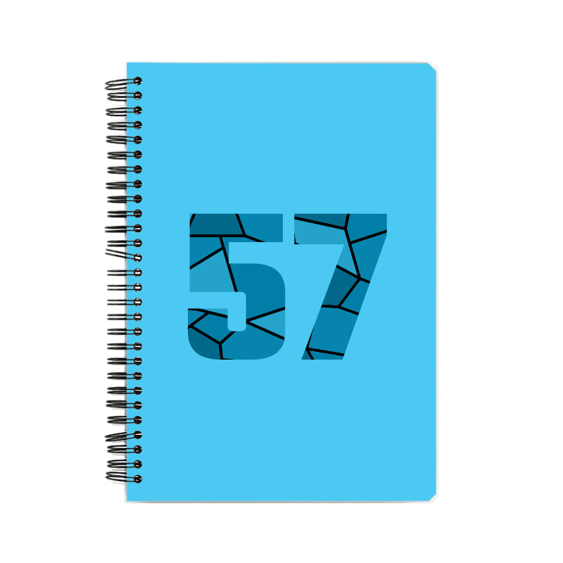 57 Number Notebook (Sky Blue, A5 Size, 100 Pages, Ruled, 6 Pack)