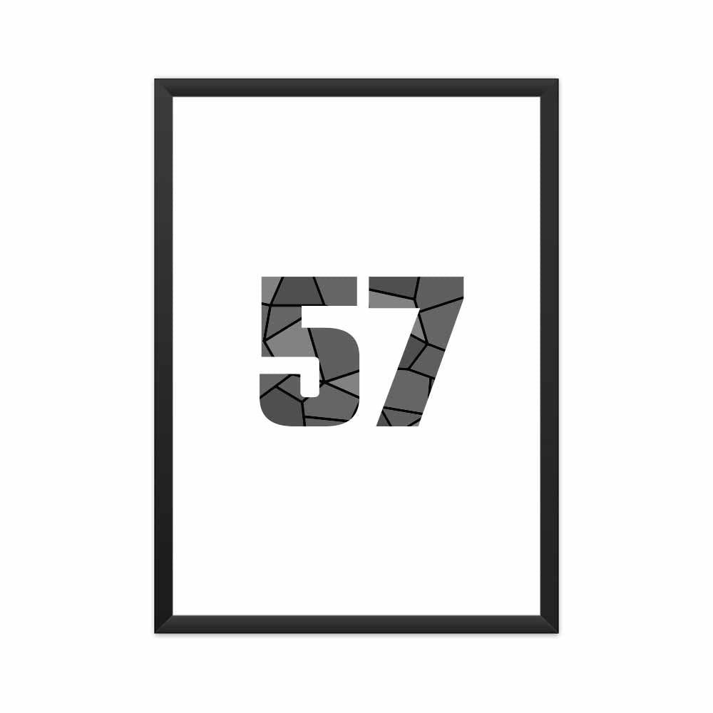 57 Number Framed Poster