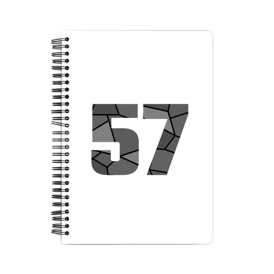 57 Number Notebook (White, A5 Size, 100 Pages, Ruled, 6 Pack)