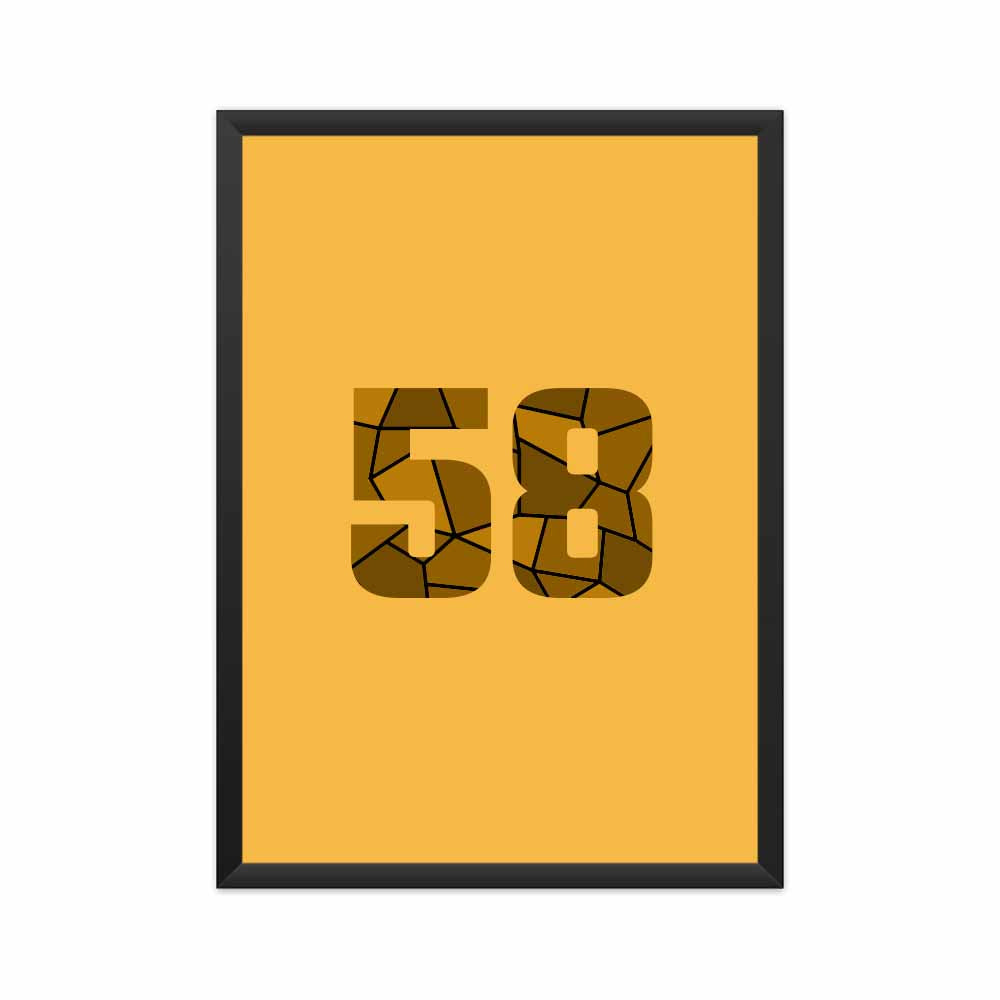 58 Number Framed Poster