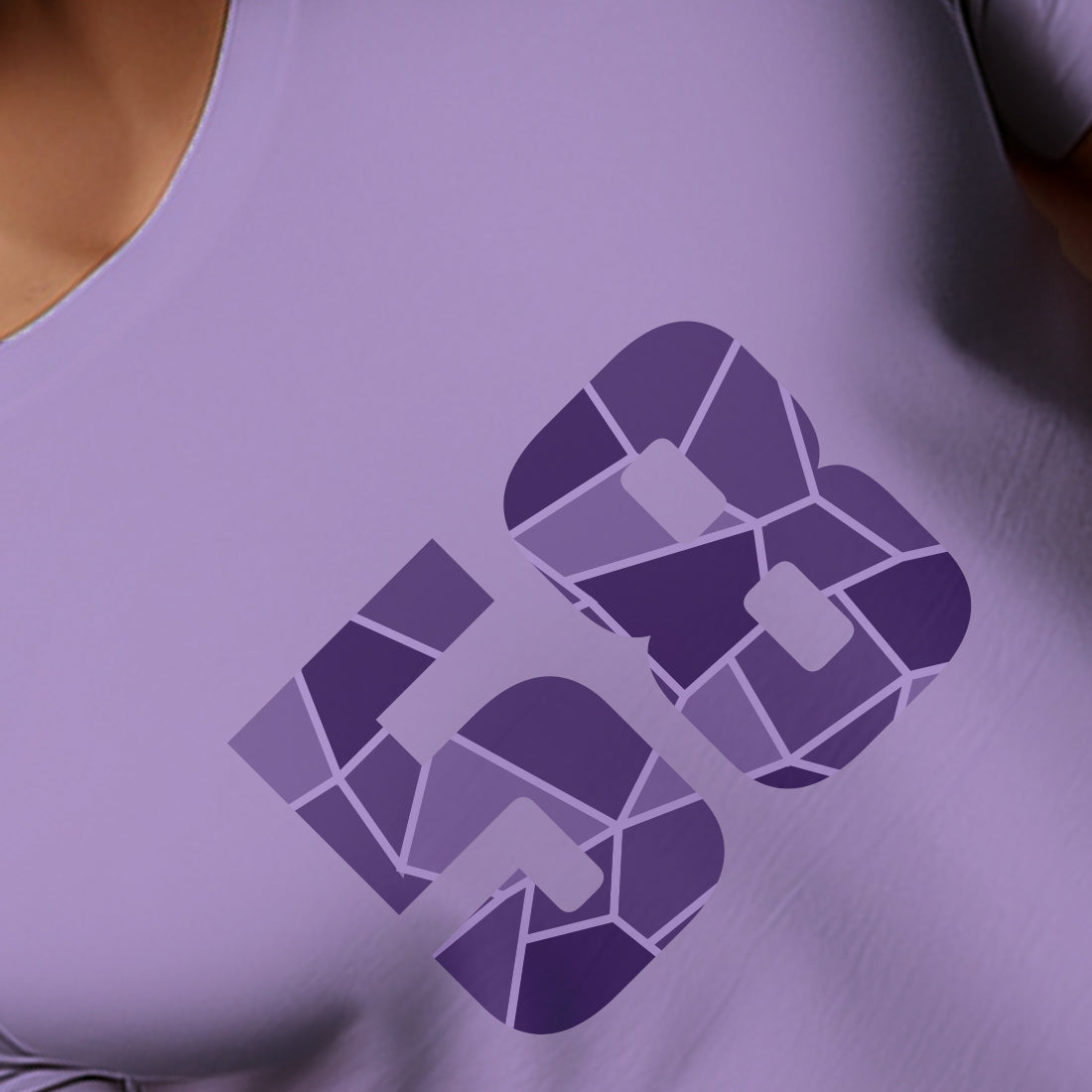 58 Number Men Unisex T-Shirt | Custom Number Graphic Tee (Iris Lavender)