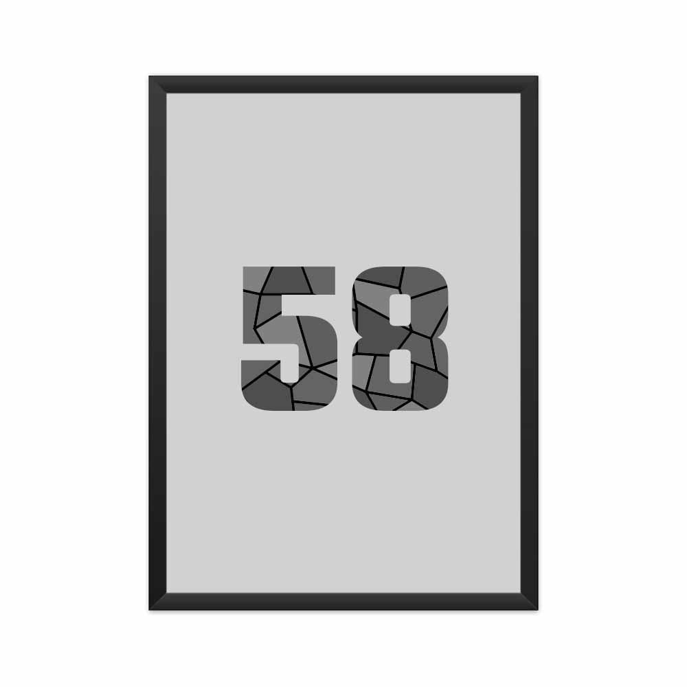 58 Number Framed Poster