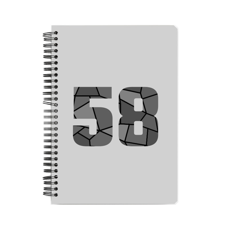 58 Number Notebook (Melange Grey, A5 Size, 100 Pages, Ruled, 6 Pack)