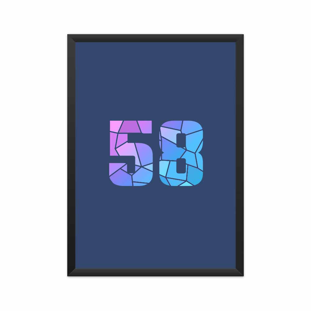 58 Number Framed Poster