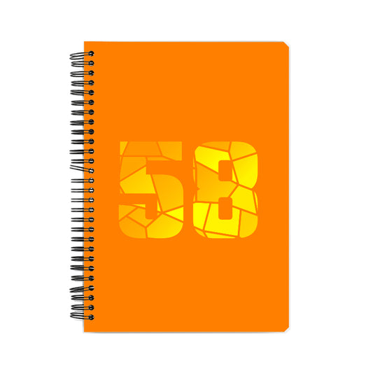 58 Number Notebook (Orange, A5 Size, 100 Pages, Ruled, 6 Pack)