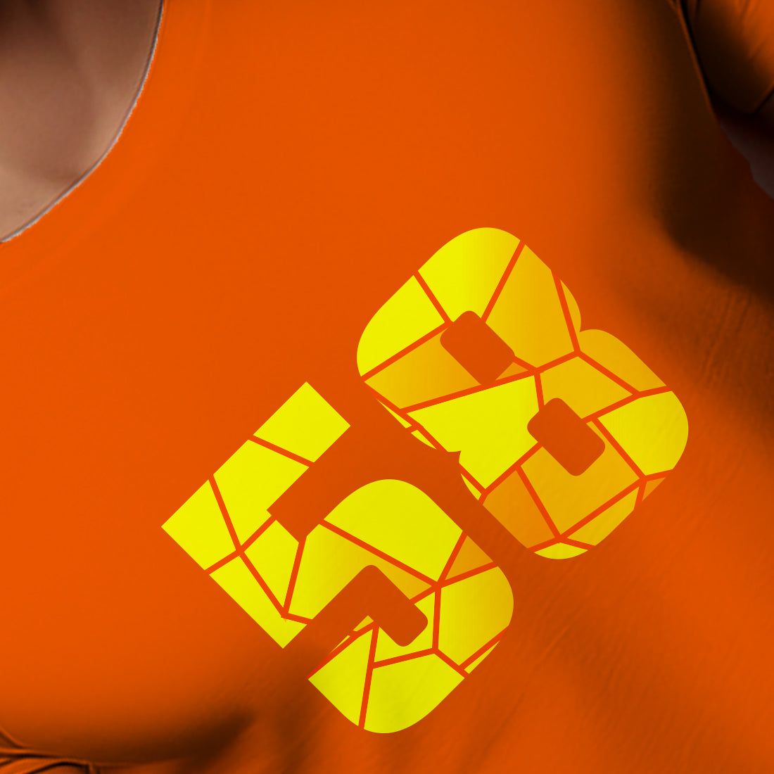 58 Number Men Unisex T-Shirt | Custom Number Graphic Tee (Orange)