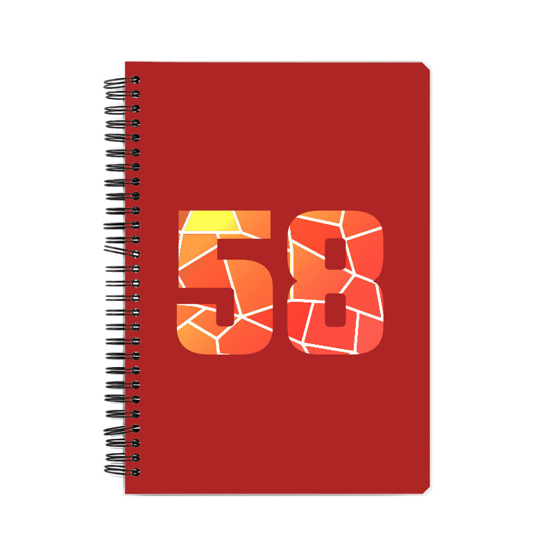 58 Number Notebook (Red, A5 Size, 100 Pages, Ruled, 6 Pack)