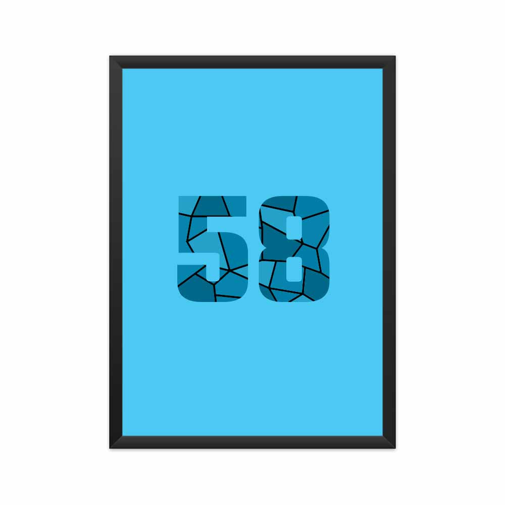 58 Number Framed Poster