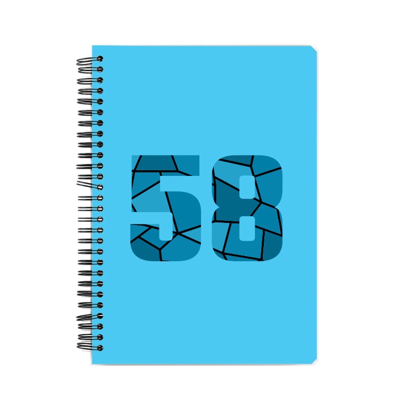 58 Number Notebook (Sky Blue, A5 Size, 100 Pages, Ruled, 6 Pack)