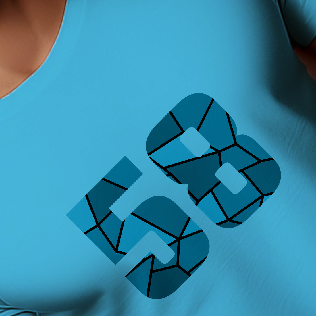 58 Number Men Unisex T-Shirt | Custom Number Graphic Tee (Sky Blue)
