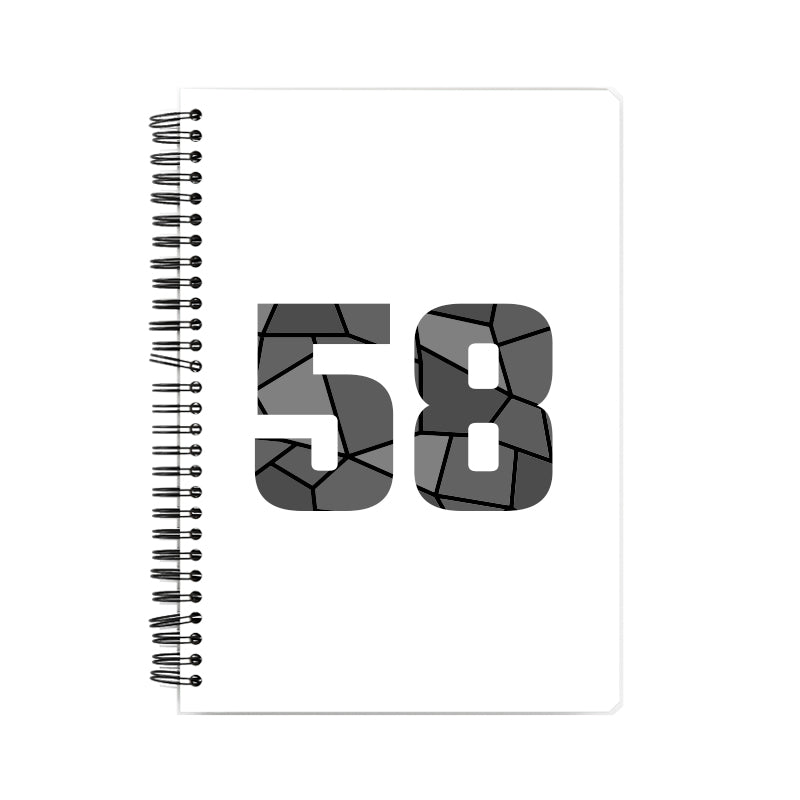 58 Number Notebook (White, A5 Size, 100 Pages, Ruled, 6 Pack)