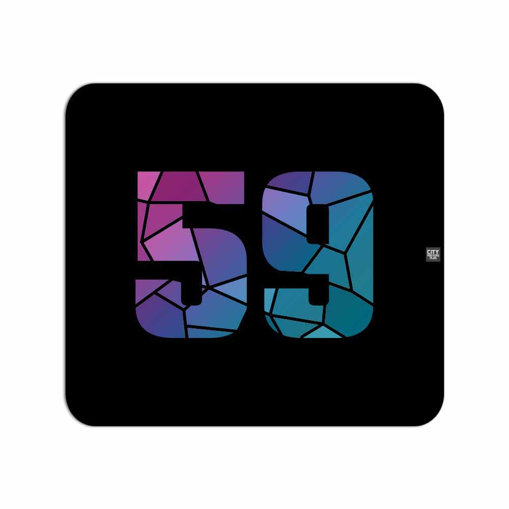 59 Number Mousepad (Black)