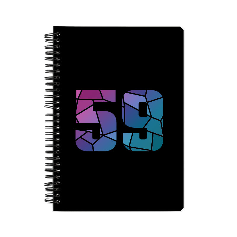 59 Number Notebook (Black, A5 Size, 100 Pages, Ruled, 6 Pack)