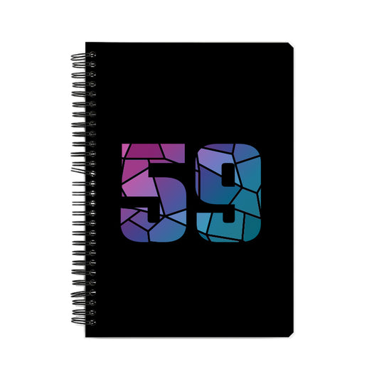 59 Number Notebook (Black, A5 Size, 100 Pages, Ruled, 6 Pack)