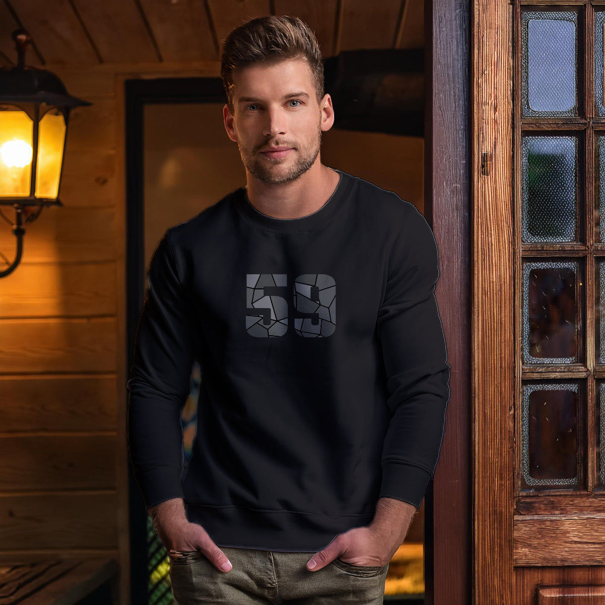 59 Number Unisex Sweatshirt (Black)