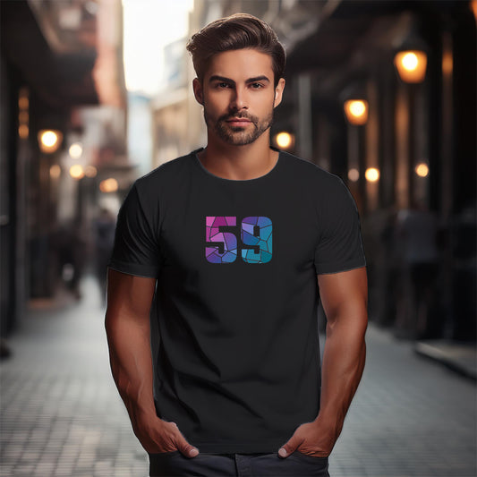 59 Number Unisex T-Shirt (Black)