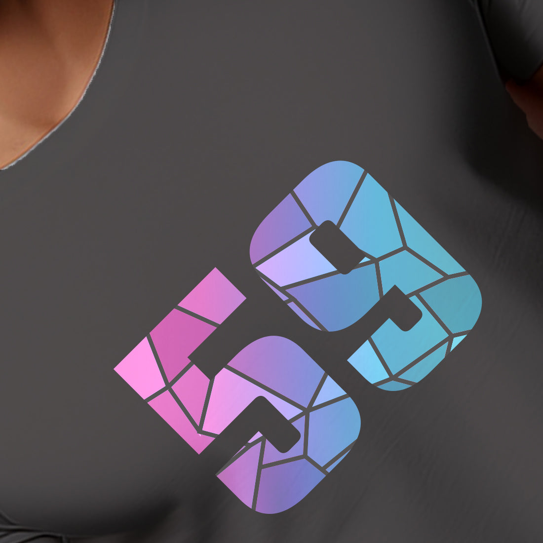 59 Number Men Unisex T-Shirt | Custom Number Graphic Tee (Charcoal Grey)