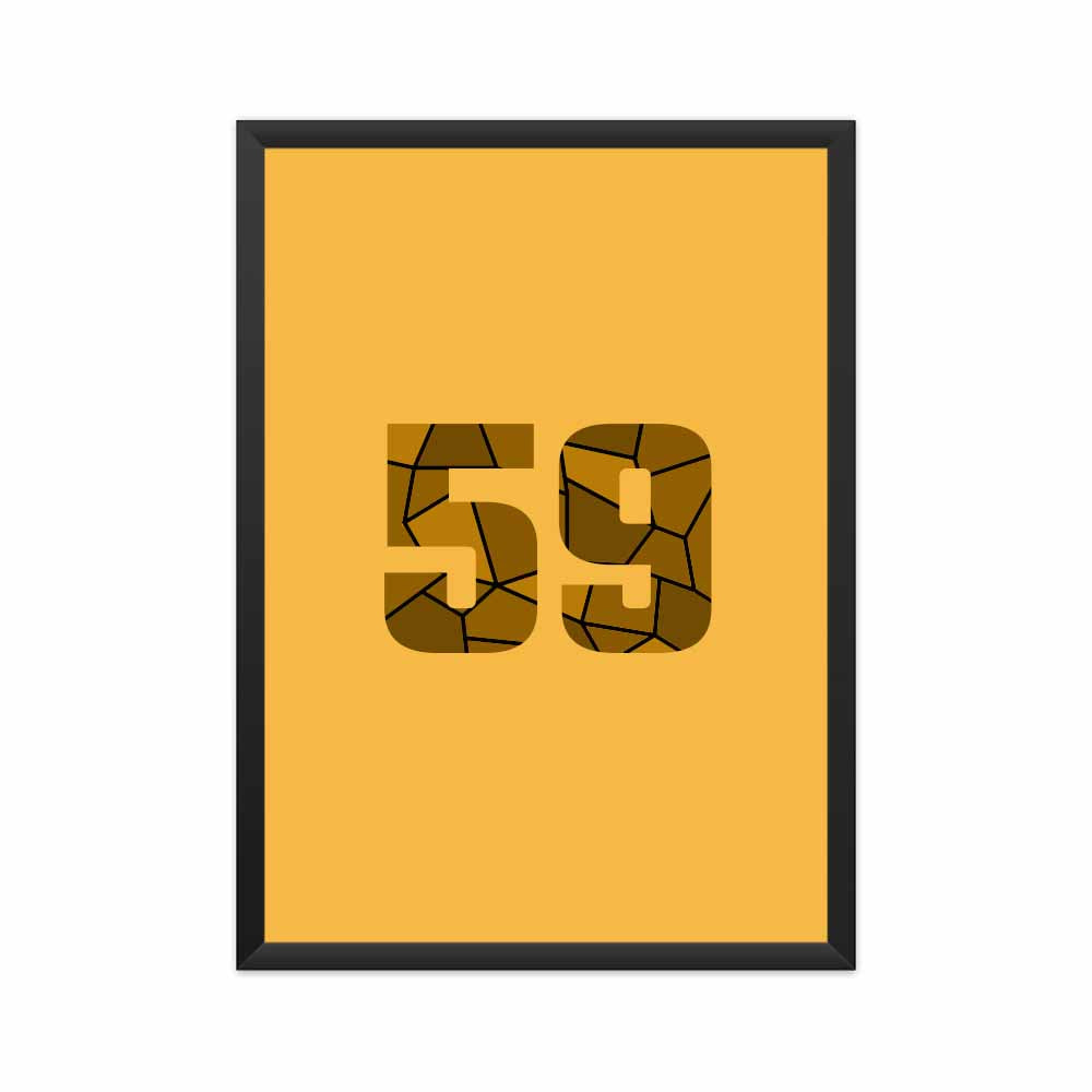 59 Number Framed Poster