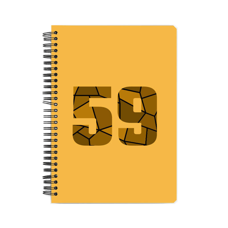 59 Number Notebook (Golden Yellow, A5 Size, 100 Pages, Ruled, 6 Pack)