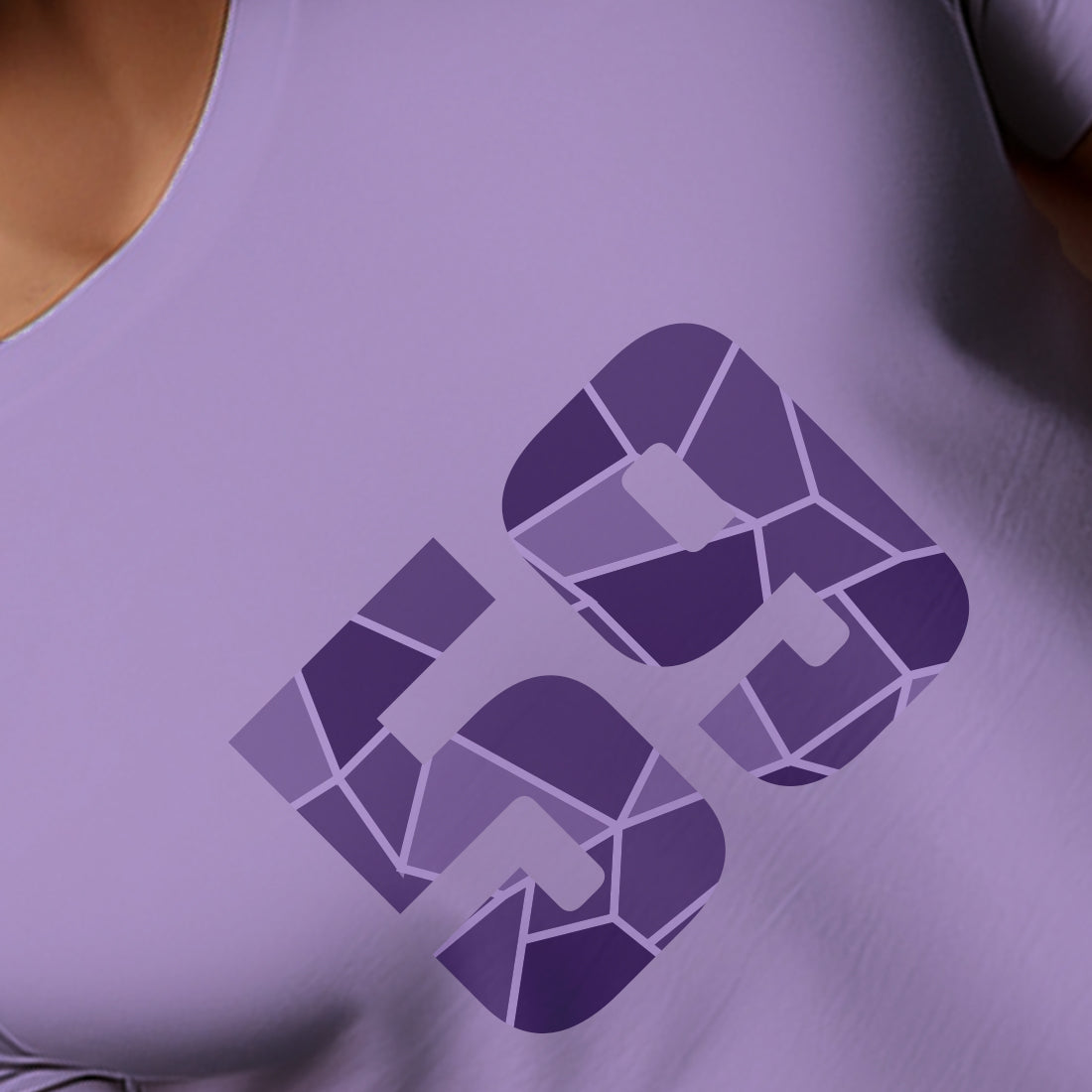 59 Number Men Unisex T-Shirt | Custom Number Graphic Tee (Iris Lavender)