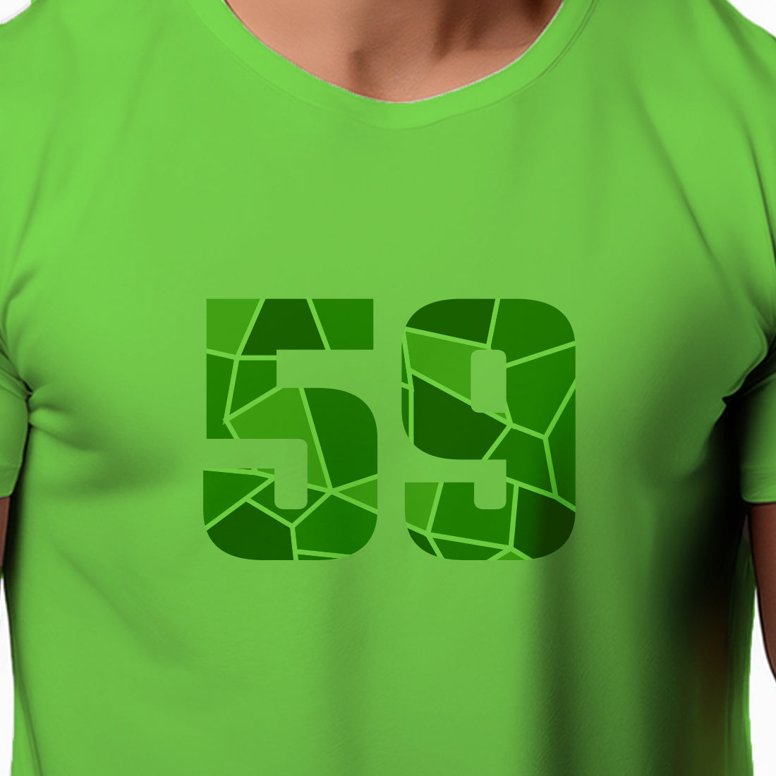 59 Number Men Unisex T-Shirt | Custom Number Graphic Tee (Liril Green)