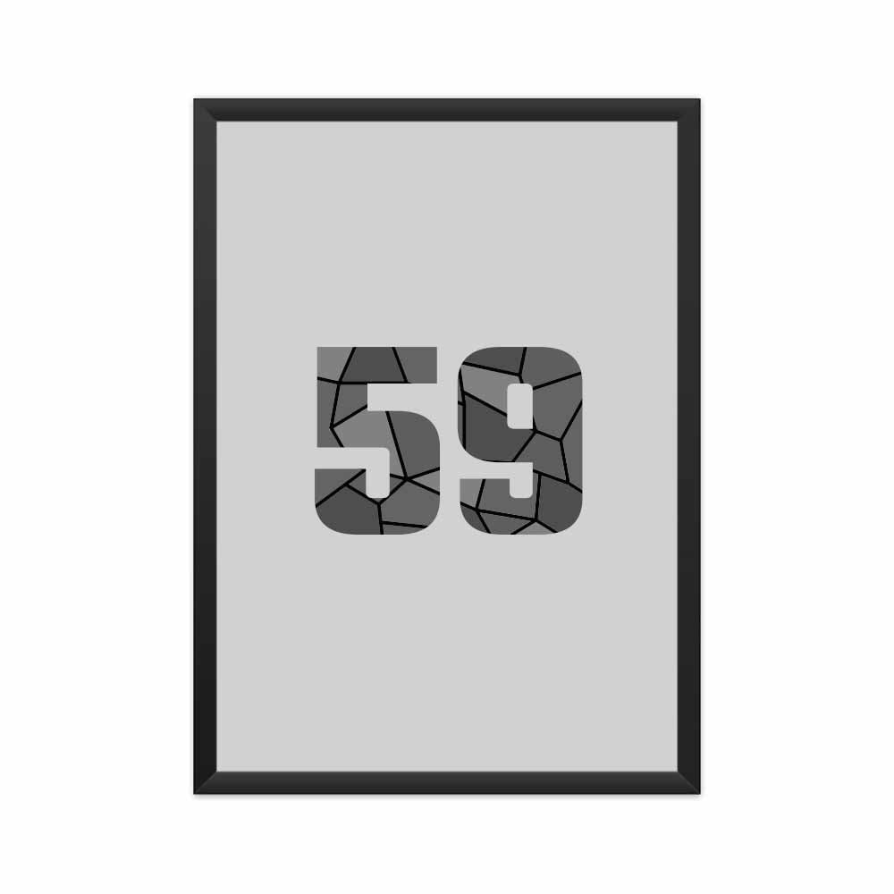 59 Number Framed Poster