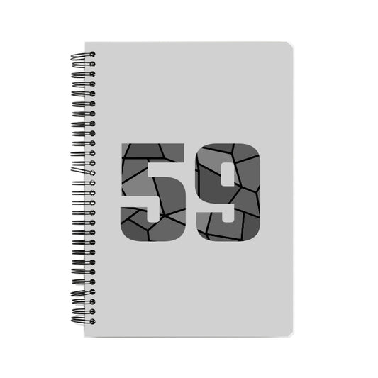 59 Number Notebook (Melange Grey, A5 Size, 100 Pages, Ruled, 6 Pack)