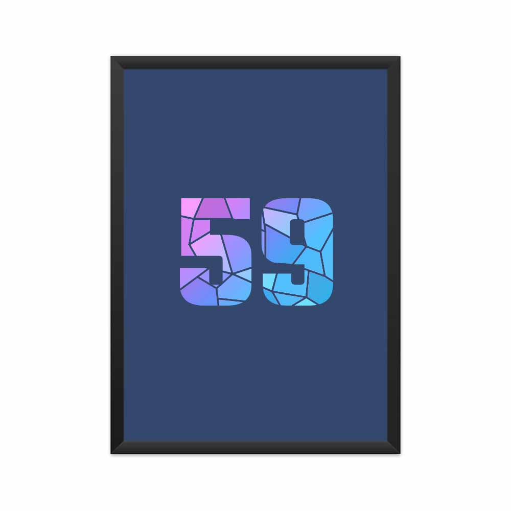 59 Number Framed Poster