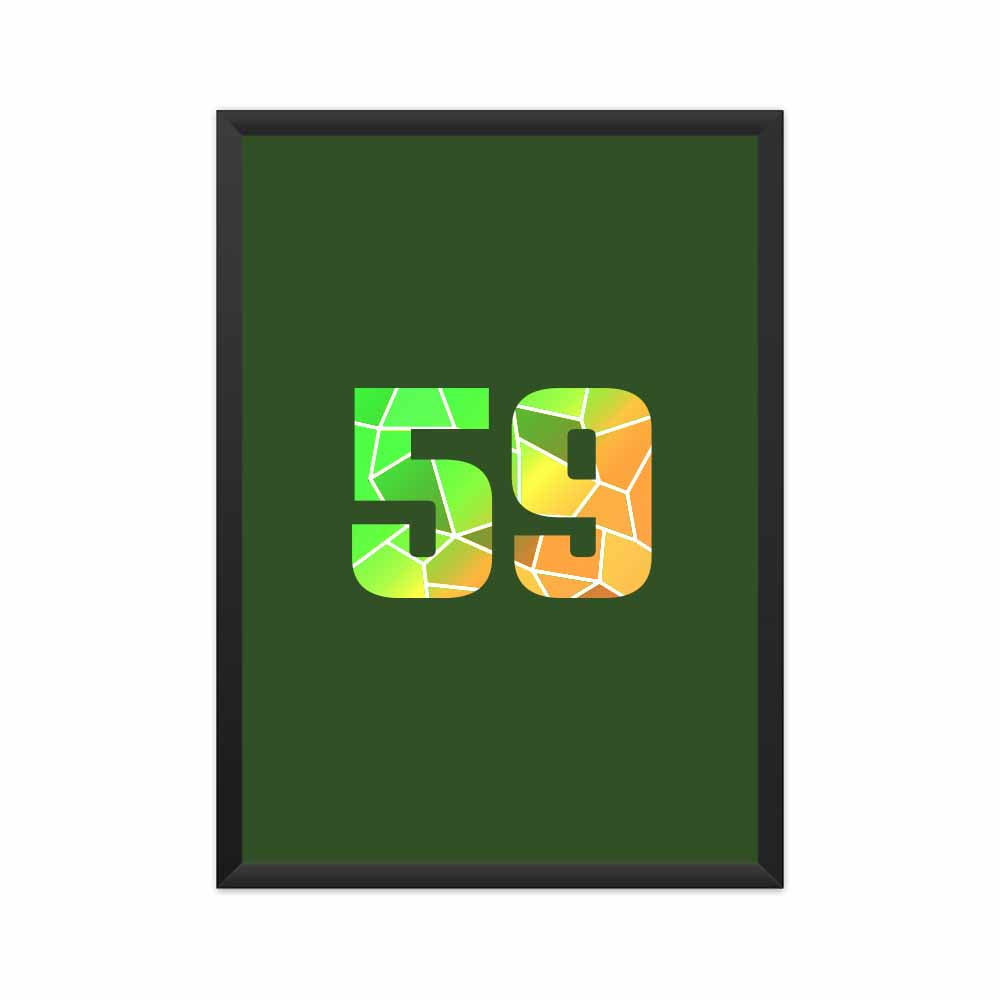 59 Number Framed Poster