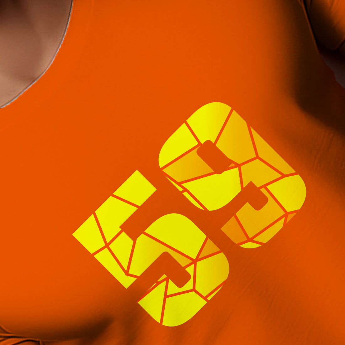 59 Number Men Unisex T-Shirt | Custom Number Graphic Tee (Orange)