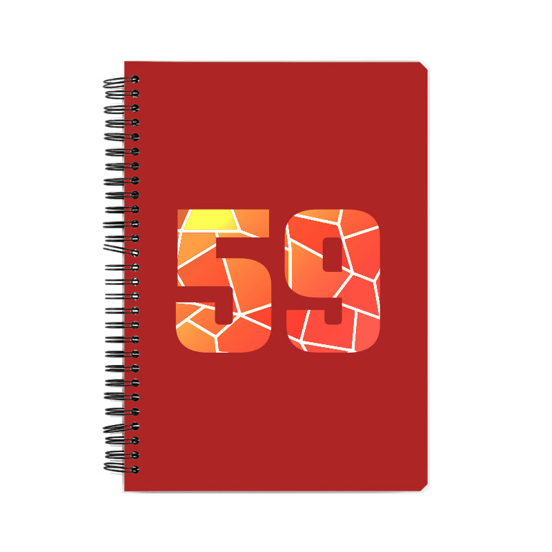 59 Number Notebook (Red, A5 Size, 100 Pages, Ruled, 6 Pack)