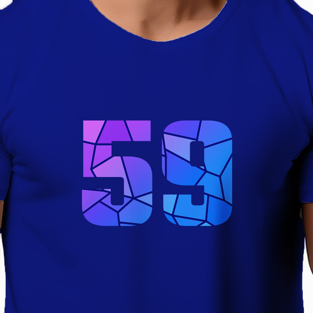59 Number Men Unisex T-Shirt | Custom Number Graphic Tee (Royal Blue)